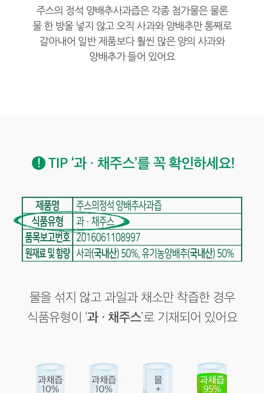 [NEW]주스의정석 양배추사과즙 100ml 상세페이지 10